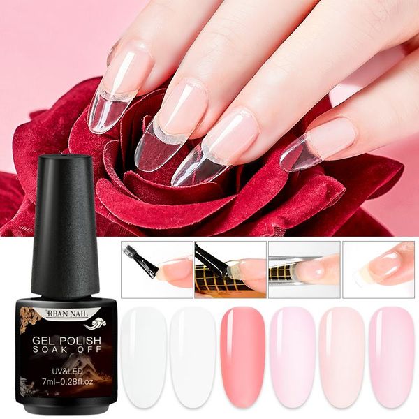 nail gel rban poly acrylic extension polish quick uv builder nails extender gels kit art varnish, Red;pink